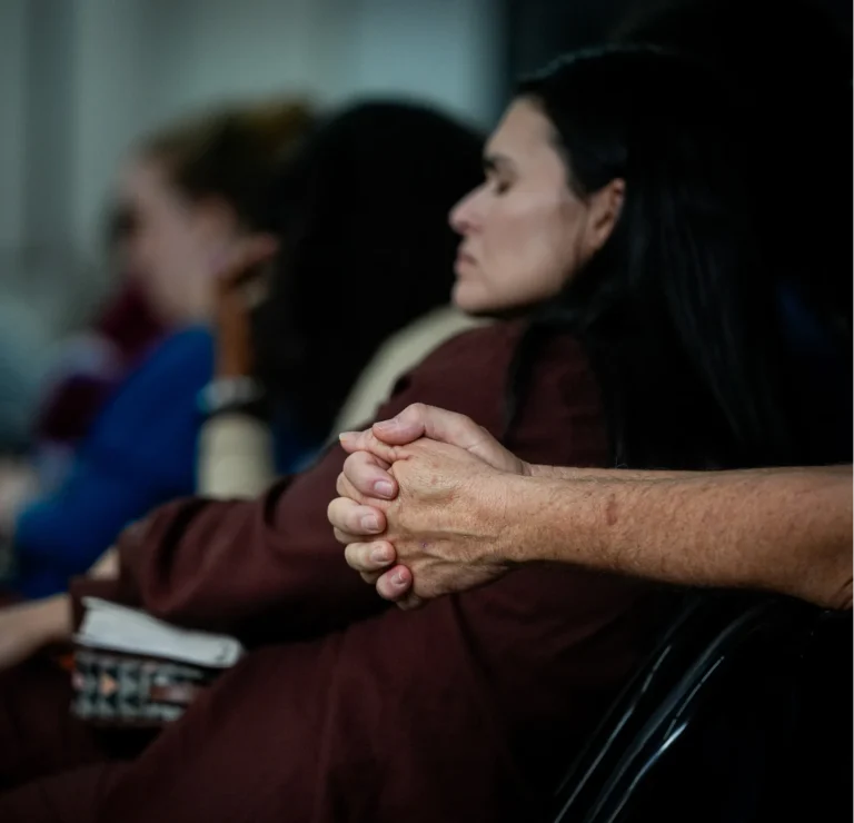 Hands folded in prayer